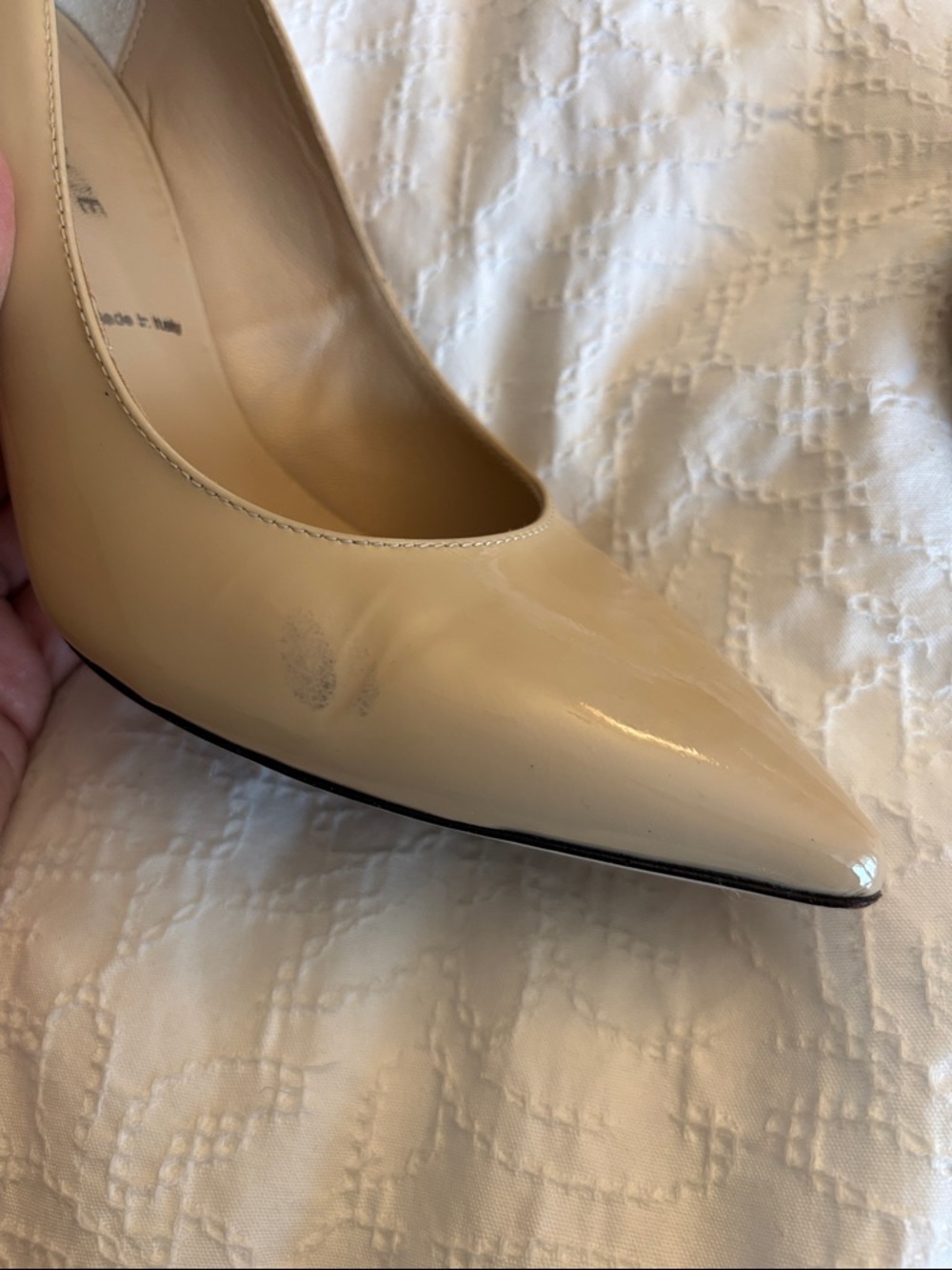 Ron White Cindy Patent Nude Heels Size 38.5/ 8 US Made in Italy. - Picture 12 of 15